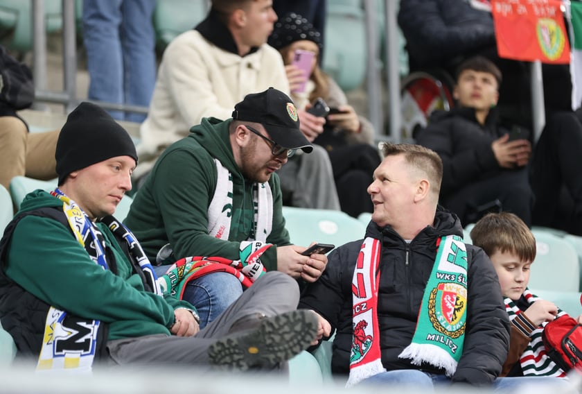 Mecz Śląska z Pogonią 7.03.2025, zdjęcia kibic&oacute;w.