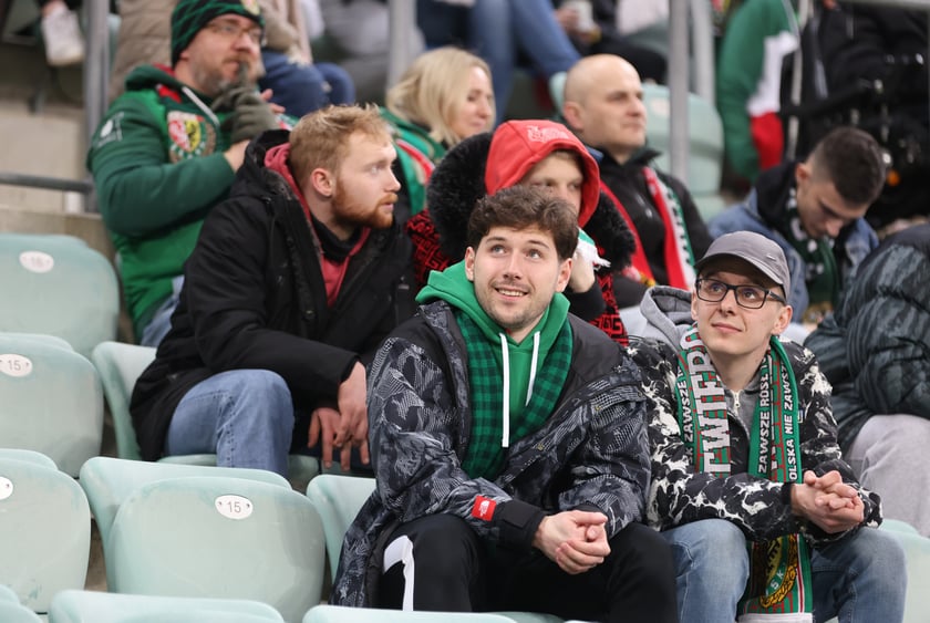 Mecz Śląska z Pogonią 7.03.2025, zdjęcia kibic&oacute;w.