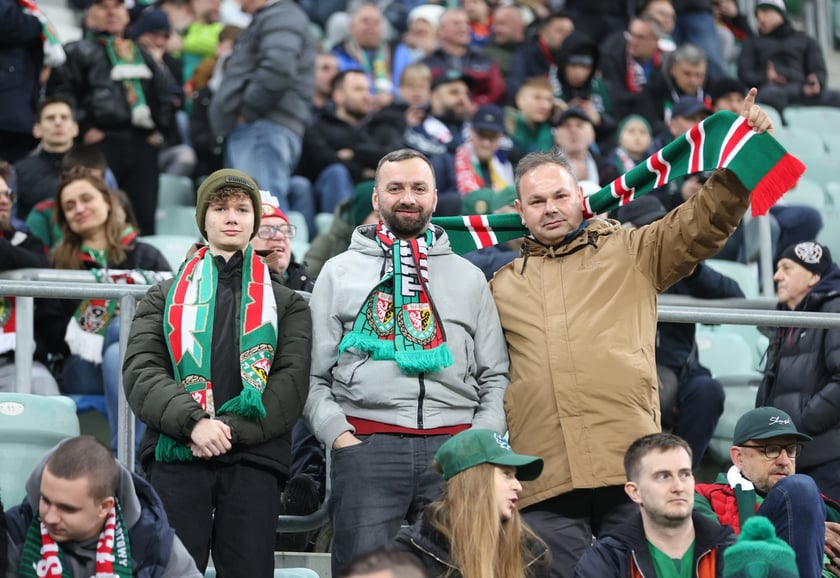 Mecz Śląska z Pogonią 7.03.2025, zdjęcia kibic&oacute;w.