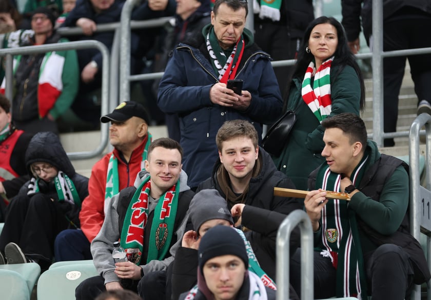 Mecz Śląska z Pogonią 7.03.2025, zdjęcia kibic&oacute;w.