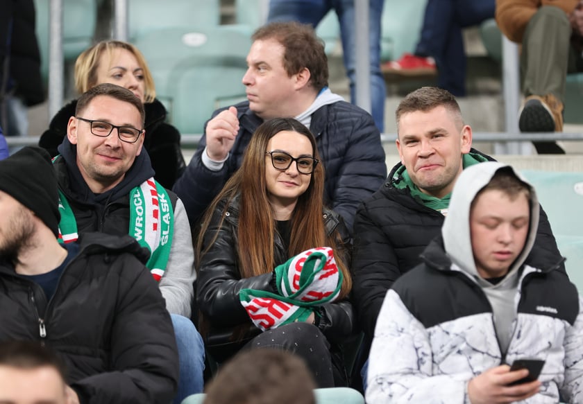 Mecz Śląska z Pogonią 7.03.2025, zdjęcia kibic&oacute;w.
