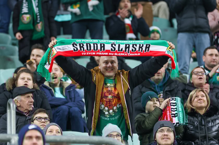 Mecz Śląska z Pogonią 7.03.2025, zdjęcia kibic&oacute;w.