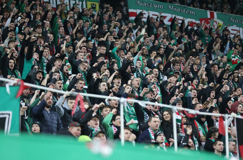 Mecz Śląska z Pogonią 7.03.2025, zdjęcia kibic&oacute;w.