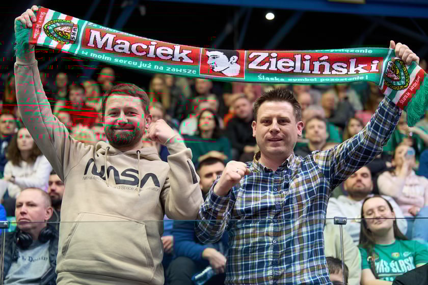 Śląsk Wrocław wygrał z Zastalem w Orbicie. Zdjęcia kibic&oacute;w