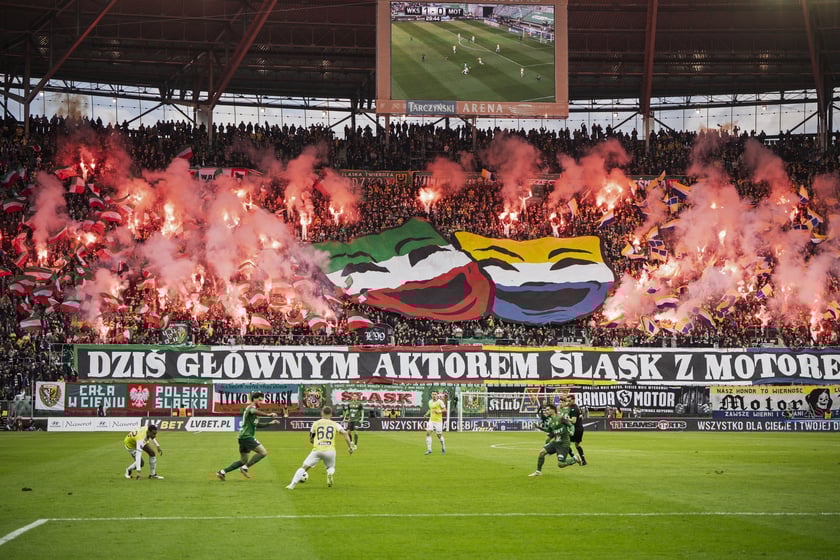 Zdjęcia kibiców z meczu Śląsk Wrocław - Motor Lublin, 5.04.2025 r.