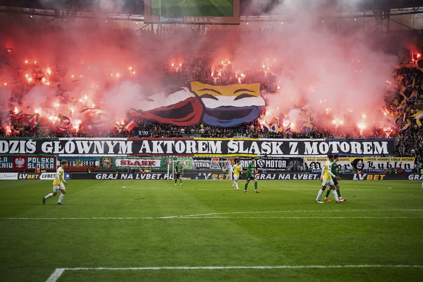 Zdjęcia kibiców z meczu Śląsk Wrocław - Motor Lublin, 5.04.2025 r.
