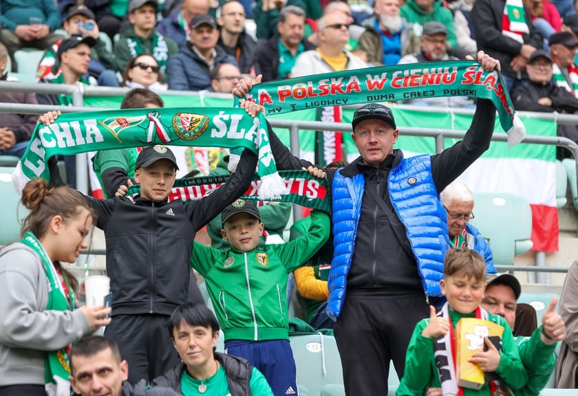 Na zdjęciach mecz Śląska Wrocław z GKS Katowice na Tarczyński Arenie w sobotę 19 kwietnia