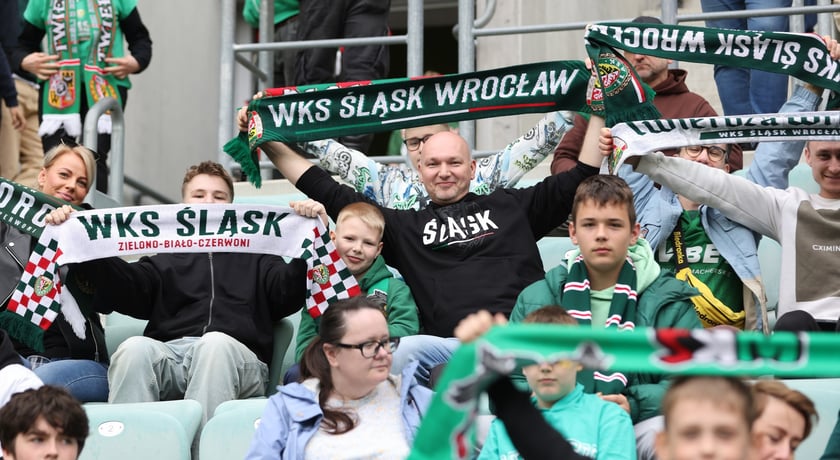 Na zdjęciach mecz Śląska Wrocław z GKS Katowice na Tarczyński Arenie w sobotę 19 kwietnia