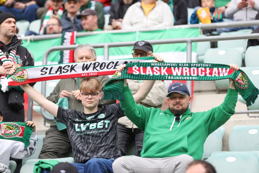 Na zdjęciach mecz Śląska Wrocław z GKS Katowice na Tarczyński Arenie w sobotę 19 kwietnia