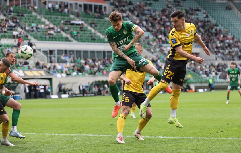 Na zdjęciach mecz Śląska Wrocław z GKS Katowice na Tarczyński Arenie w sobotę 19 kwietnia