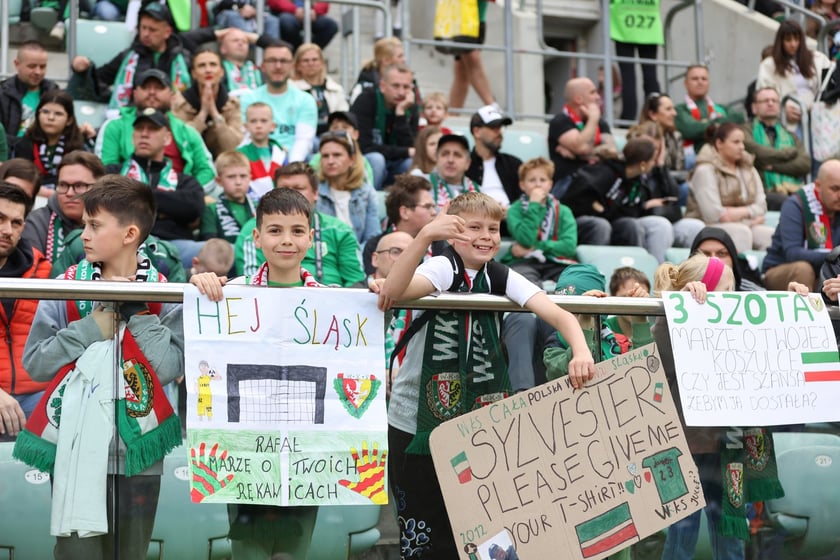 Na zdjęciach mecz Śląska Wrocław z GKS Katowice na Tarczyński Arenie w sobotę 19 kwietnia
