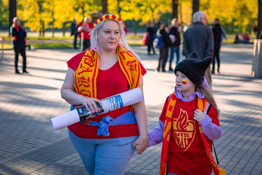 Kibice na meczu Sparty Wrocław z Motorem Liblin