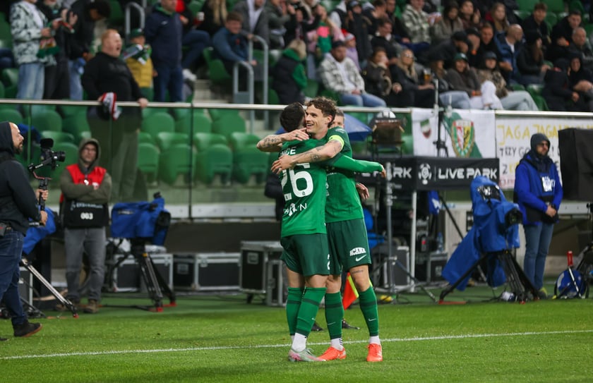 Kibice na meczu Śląska z Jagiellonią