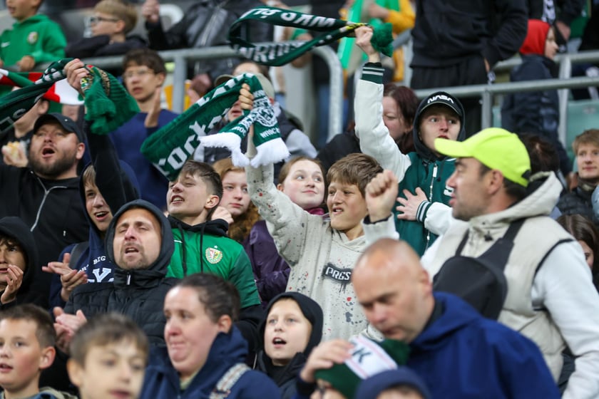 Kibice na meczu Śląska z Jagiellonią