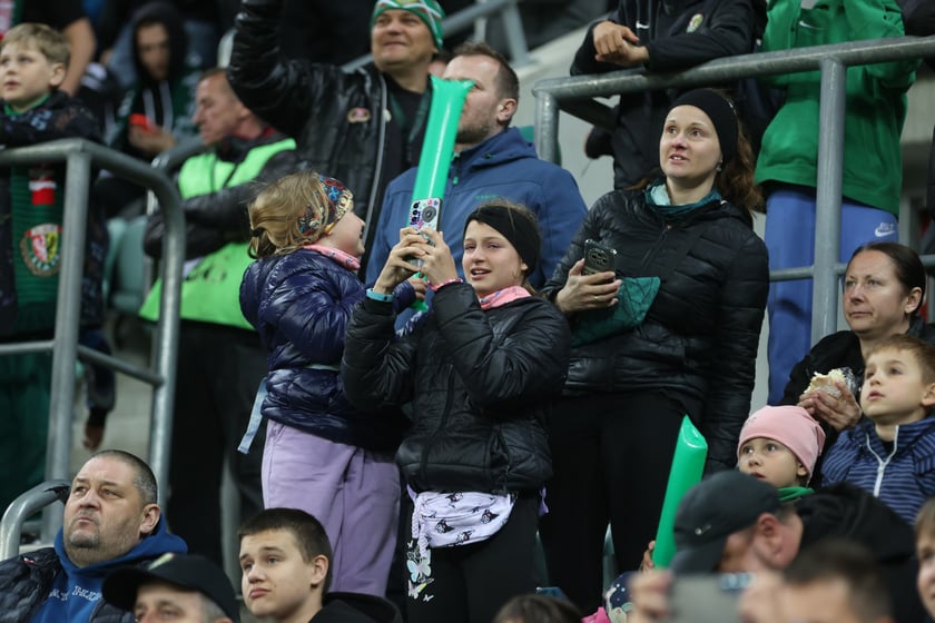 Kibice na meczu Śląska z Jagiellonią