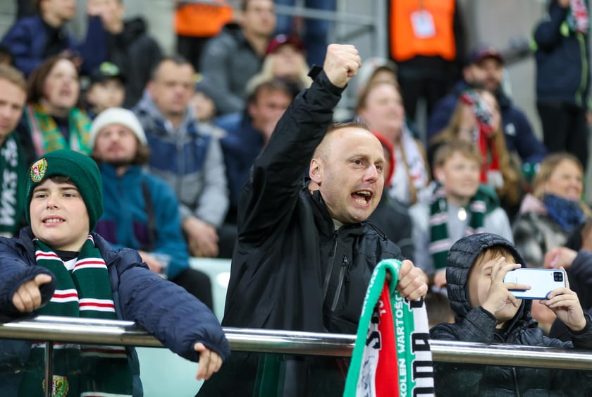 Kibice na meczu Śląska z Jagiellonią