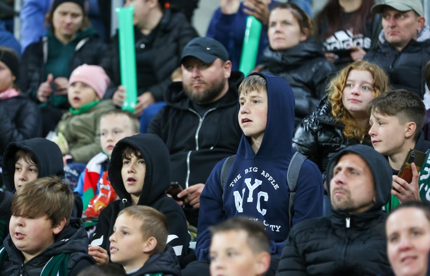 Kibice na meczu Śląska z Jagiellonią