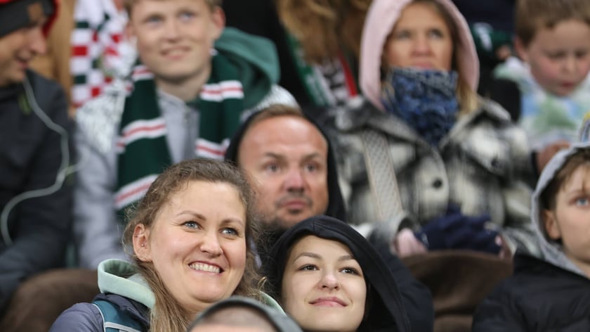 Kibice na meczu Śląska z Jagiellonią