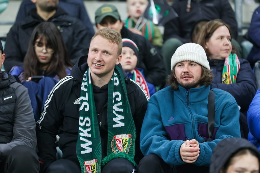 Kibice na meczu Śląska z Jagiellonią