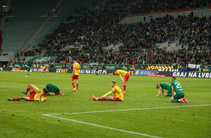 Kibice na meczu Śląska z Jagiellonią