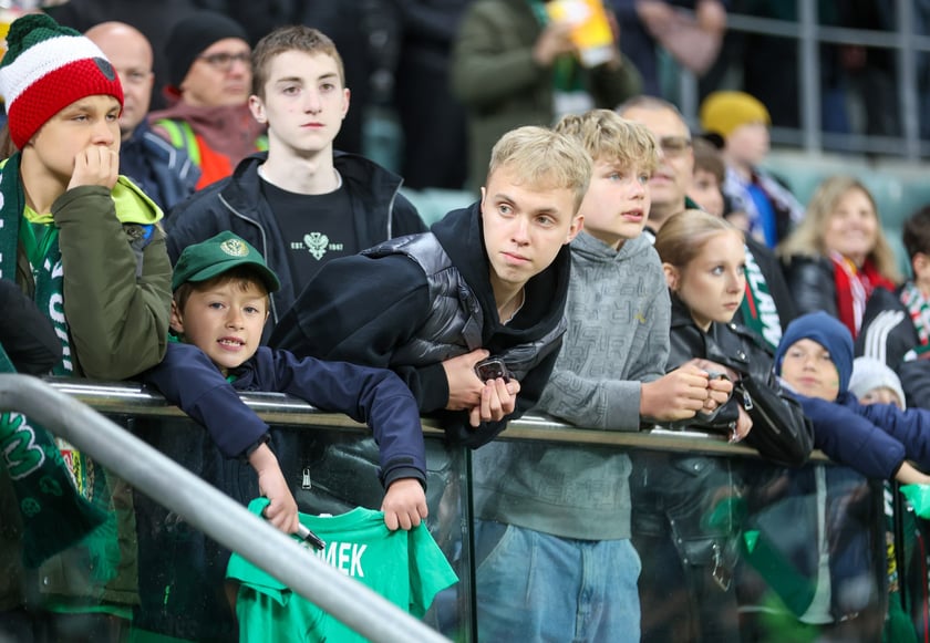 Kibice na meczu Śląska z Jagiellonią