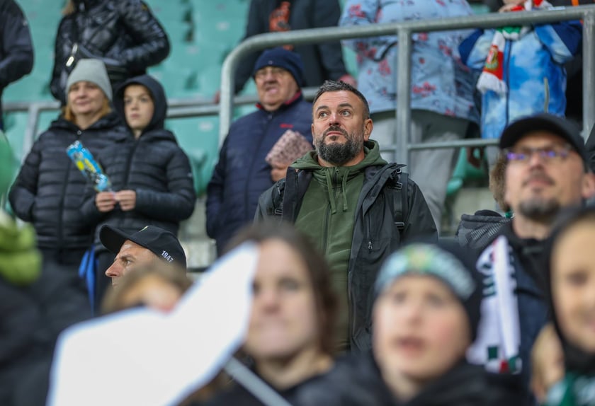 Kibice na meczu Śląska z Jagiellonią