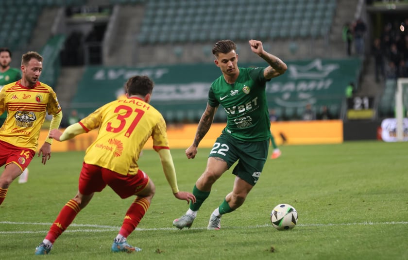 Kibice na meczu Śląska z Jagiellonią