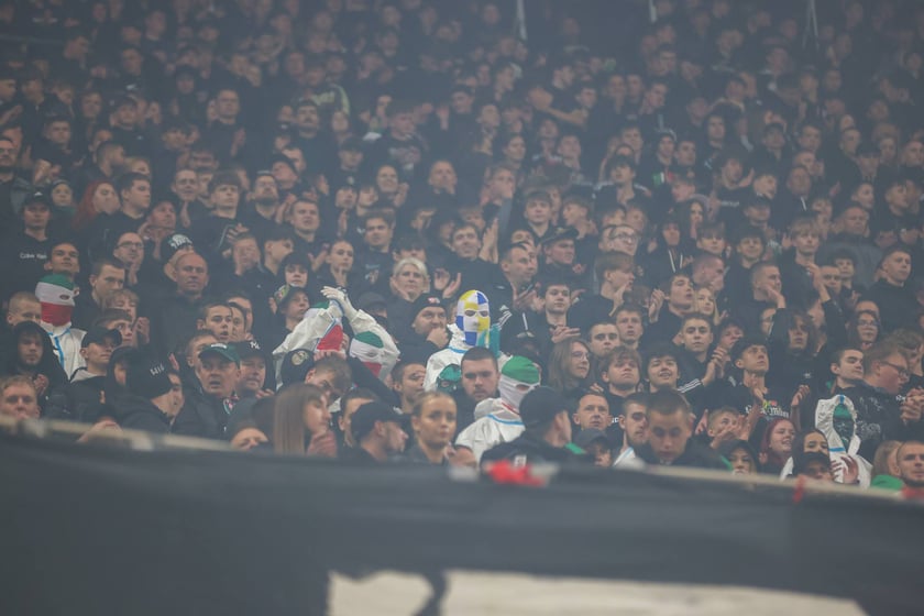 Kibice na meczu Śląska z Jagiellonią