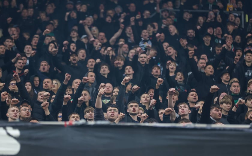 Kibice na meczu Śląska z Jagiellonią