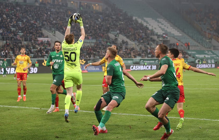 Kibice na meczu Śląska z Jagiellonią