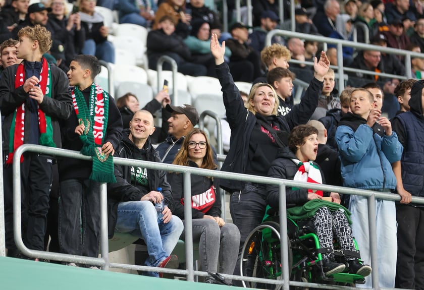 Kibice na meczu Śląska z Jagiellonią
