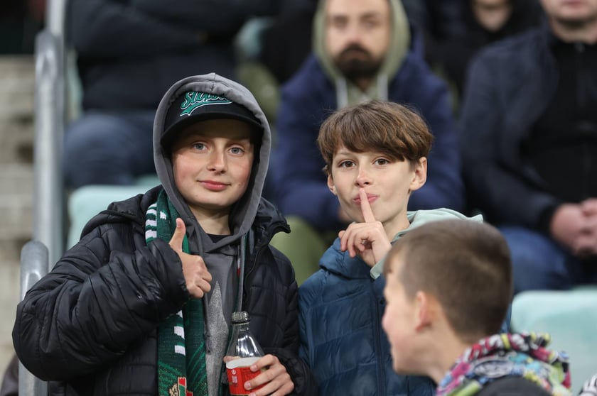 Kibice na meczu Śląska z Jagiellonią