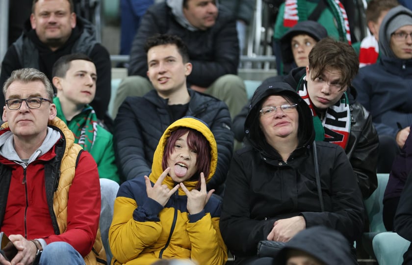 Kibice na meczu Śląska z Jagiellonią