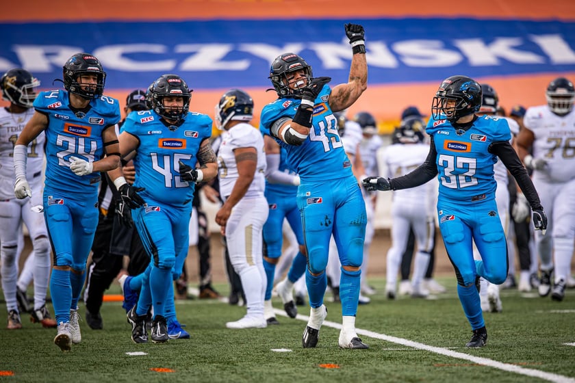 Panthers Wrocław pokonali Fehervar Enthroners 55:12 podczas pierwszego spotkania European League of Football 2025