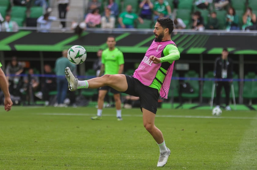 Trening Betisu na stadionie we Wrocławiu przed finałem z Chelsea, 27 maja
