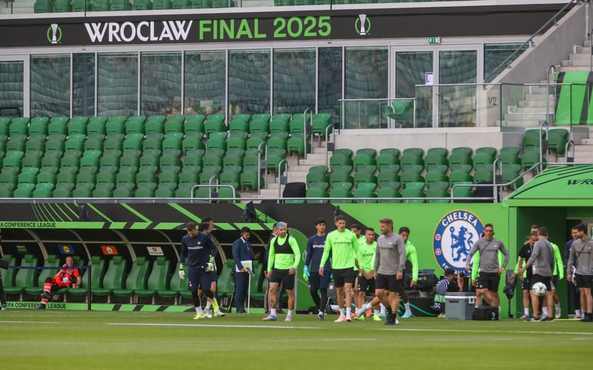 Trening Betisu na stadionie we Wrocławiu przed finałem z Chelsea, 27 maja