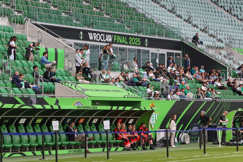 Trening Betisu na stadionie we Wrocławiu przed finałem z Chelsea, 27 maja
