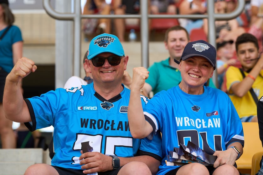 Kibice na meczu Panthers Wrocław z Centurions Cologne