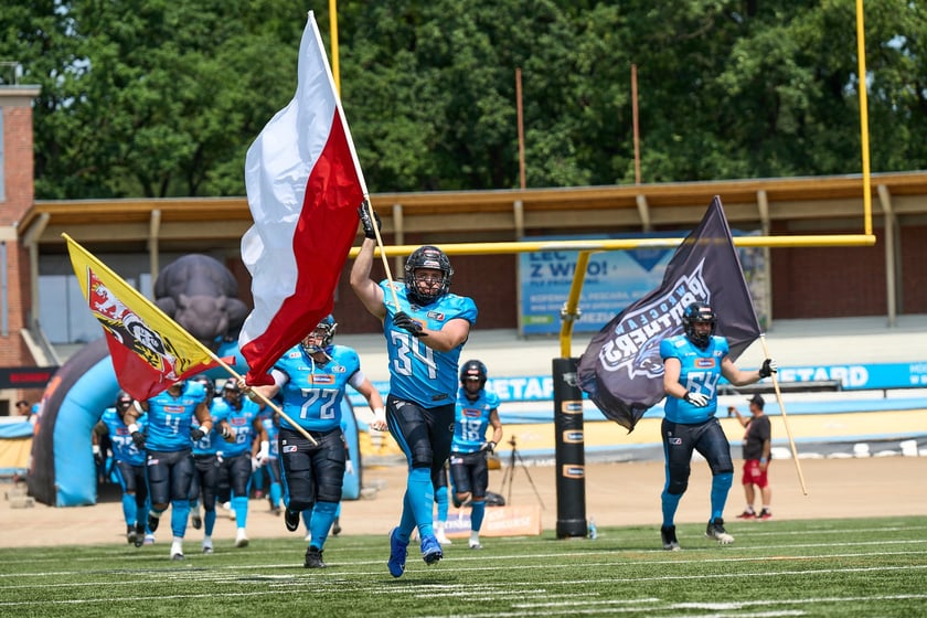 Kibice na meczu Panthers Wrocław z Centurions Cologne
