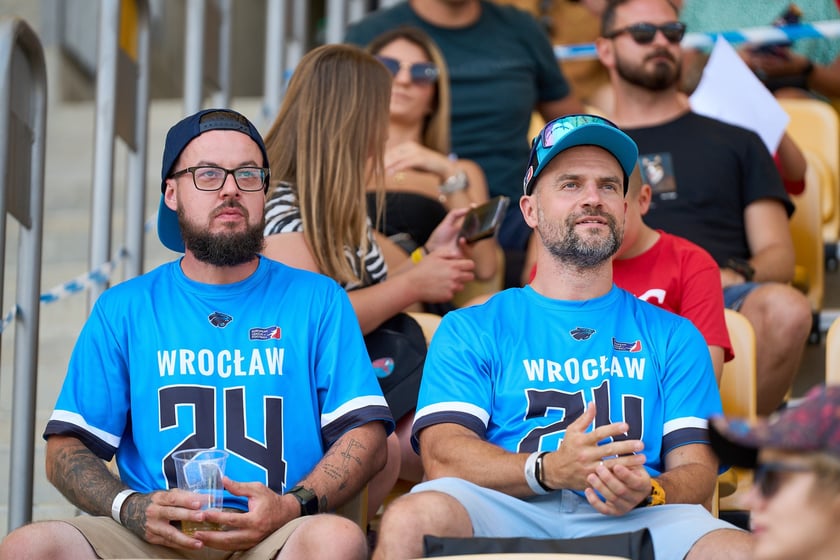 Kibice na meczu Panthers Wrocław z Centurions Cologne