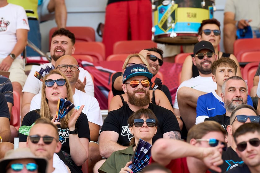 Kibice na meczu Panthers Wrocław z Centurions Cologne