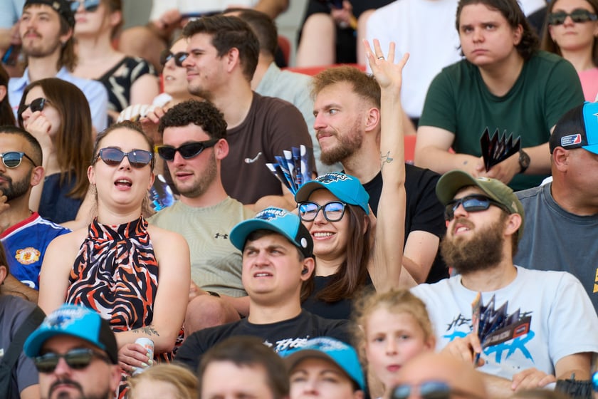 Kibice na meczu Panthers Wrocław z Centurions Cologne