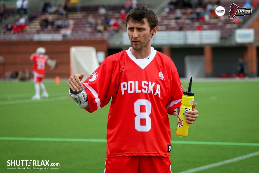 Mecz Polska - Niemcy na na Mistrzostwach Europy Mężczyzn w Lacrosse Wrocław 2025