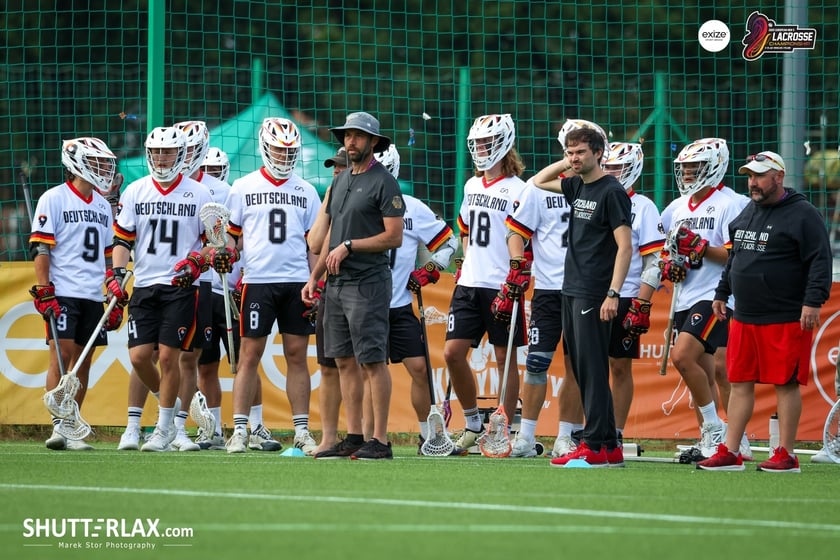 Mecz Polska - Niemcy na na Mistrzostwach Europy Mężczyzn w Lacrosse Wrocław 2025