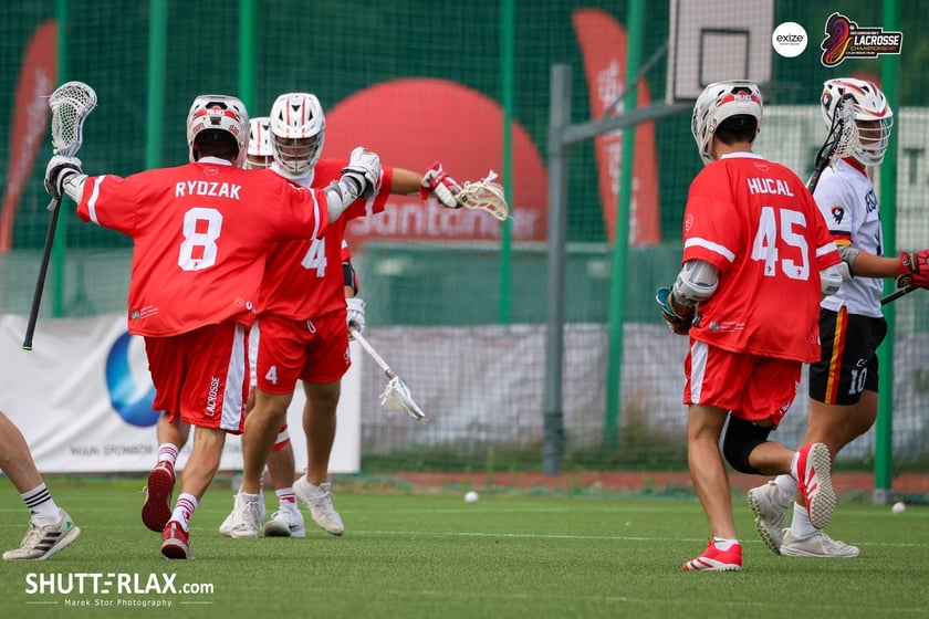 Mecz Polska - Niemcy na na Mistrzostwach Europy Mężczyzn w Lacrosse Wrocław 2025