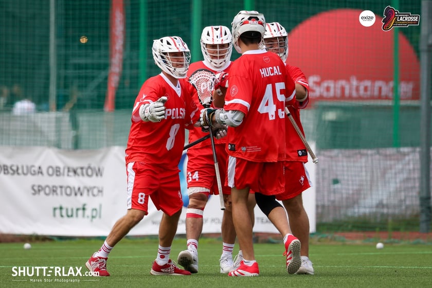 Mecz Polska - Niemcy na na Mistrzostwach Europy Mężczyzn w Lacrosse Wrocław 2025