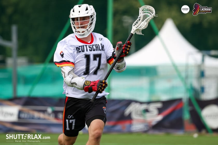 Mecz Polska - Niemcy na na Mistrzostwach Europy Mężczyzn w Lacrosse Wrocław 2025