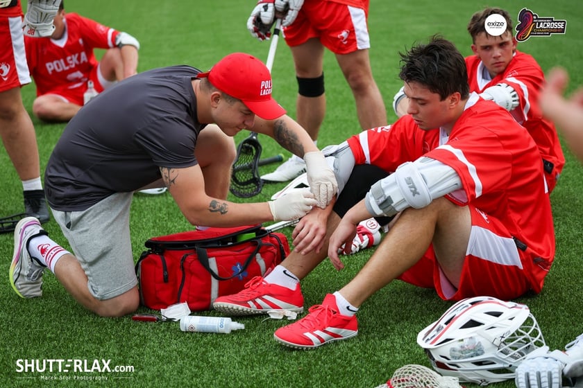 Mecz Polska - Niemcy na na Mistrzostwach Europy Mężczyzn w Lacrosse Wrocław 2025