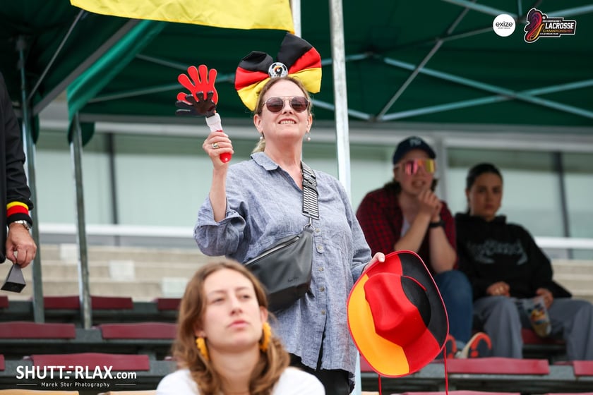 Mecz Polska - Niemcy na na Mistrzostwach Europy Mężczyzn w Lacrosse Wrocław 2025