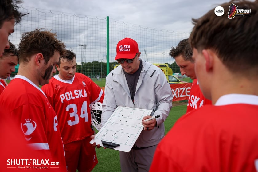 Mecz Polska - Niemcy na na Mistrzostwach Europy Mężczyzn w Lacrosse Wrocław 2025